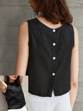 Gilet en lin pour femmes (deux façons de porter)